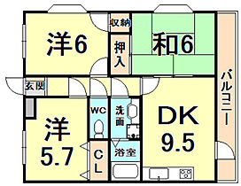 ジーク甲子園口I  ｜ 兵庫県西宮市天道町（賃貸マンション3LDK・3階・61.96㎡） その2