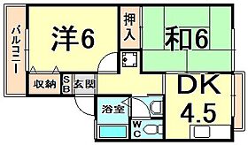 セジュールKOUYO  ｜ 兵庫県西宮市甲東園３丁目（賃貸アパート2K・1階・40.15㎡） その2