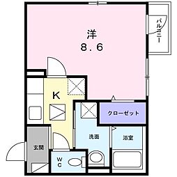 間取図画像 1K