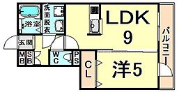 コートアッキーノ 1LDKの間取図画像