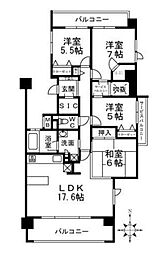 ザ・ガーデネスクシティアクア館 4LDKの間取図画像