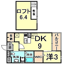 ブリーゼ美鈴 1LDKの間取図画像