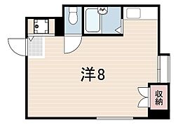メゾンドA ワンルームの間取図画像