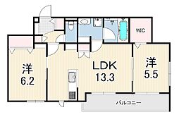 (仮称)尼崎市塚口本町2丁目ヘーベルメゾン 2LDKの間取図画像