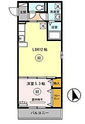 ナイスコート1 1LDKの間取図画像