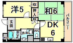 ピアントレ 2DKの間取図画像