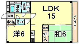 メゾンドファミーユ 2LDKの間取図画像