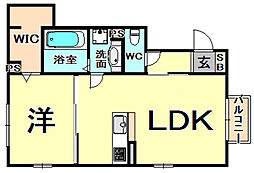 ラ・フォート 1LDKの間取図画像