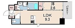 CLOVERFRONT 1LDKの間取図画像