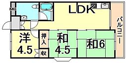 サンハイツホリウチ 3LDKの間取図画像