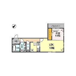 Estrela 1LDKの間取図画像