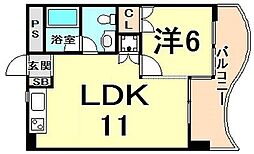 コナビレッジ8号棟 1LDKの間取図画像