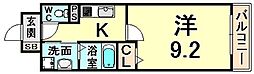 ソレアード・アビ 1Kの間取図画像