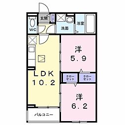 アルストロメリアV 2LDKの間取図画像