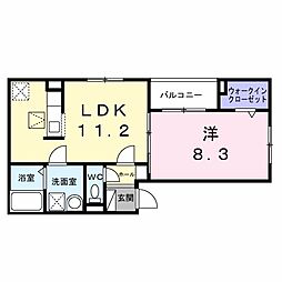 ヒカルサ尼崎若王寺 1LDKの間取図画像