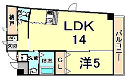ANARC 1LDKの間取図画像