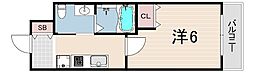 TST稲野駅前 1Kの間取図画像