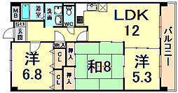 マトック荻野 3LDKの間取図画像