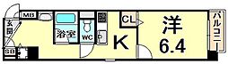 コンフォールメゾン 1Kの間取図画像