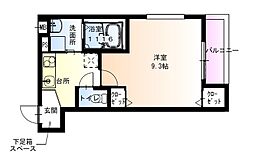 フジパレス阪急園田EAST5番館 1Kの間取図画像