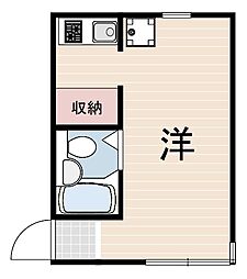 FLATS塚口 ワンルームの間取図画像