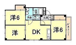 ネオメゾン武庫川 3LDKの間取図画像