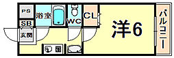StellarHouse2 1Kの間取図画像