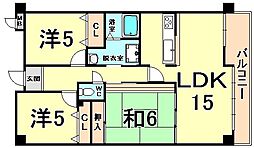 ボンシックコロニー1 3LDKの間取図画像