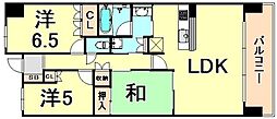 尼崎D.C.グランスクエアSOUTH 3LDKの間取図画像