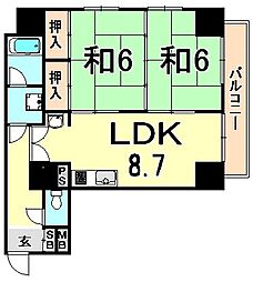 メゾン・アヴァンセ 2LDKの間取図画像