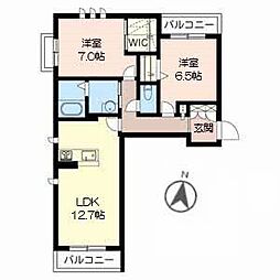 メゾン・ド・シャルロッテ 2LDKの間取図画像