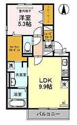 セレンディピティ 1LDKの間取図画像