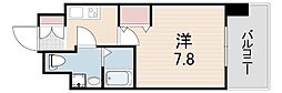 レジュールアッシュ尼崎駅前 1Kの間取図画像