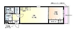 フジパレス尼崎武庫川 1LDKの間取図画像