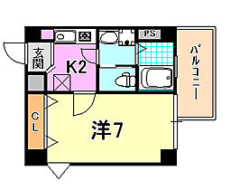 キューブコート  ｜ 兵庫県神戸市兵庫区中道通１丁目（賃貸マンション1K・7階・23.76㎡） その2