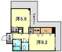 ブルームライフ兵庫  ｜ 兵庫県神戸市兵庫区入江通２丁目（賃貸マンション1DK・9階・33.25㎡） その2