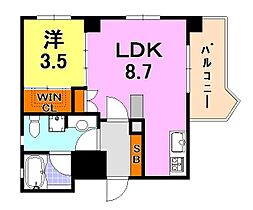 エル・トスト神戸  ｜ 兵庫県神戸市中央区御幸通３丁目（賃貸マンション1LDK・8階・34.46㎡） その2