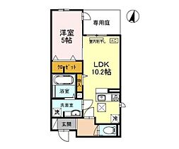 テラコート北野坂  ｜ 兵庫県神戸市中央区北野町１丁目（賃貸アパート1LDK・1階・40.24㎡） その2