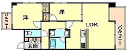 サムティグランツ神戸 2LDKの間取図画像
