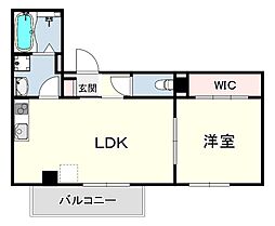 サンシエ神戸元町 1LDKの間取図画像