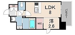 LiveCasa王子公園 1LDKの間取図画像
