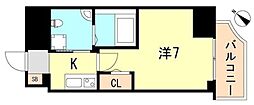 セレニテ神戸元町クレア 1Kの間取図画像