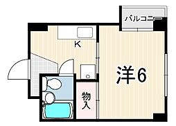 グリーンビラ北町 1Kの間取図画像