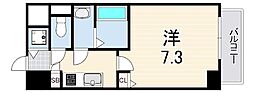 レジデンス神戸レガーロ 1Kの間取図画像