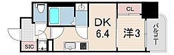 セレニテ神戸ミラク 1DKの間取図画像