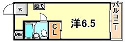メゾンドエクラン ワンルームの間取図画像
