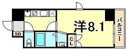ル・シャンテK 1Kの間取図画像