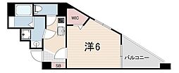 セレニテ兵庫エクラ 1Kの間取図画像