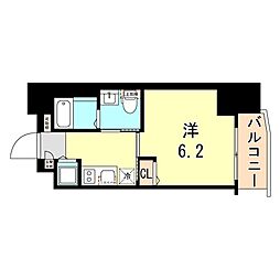 ファーストフィオーレ神戸元町 1Kの間取図画像