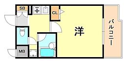 ラナップスクエア三宮プライム 1Kの間取図画像